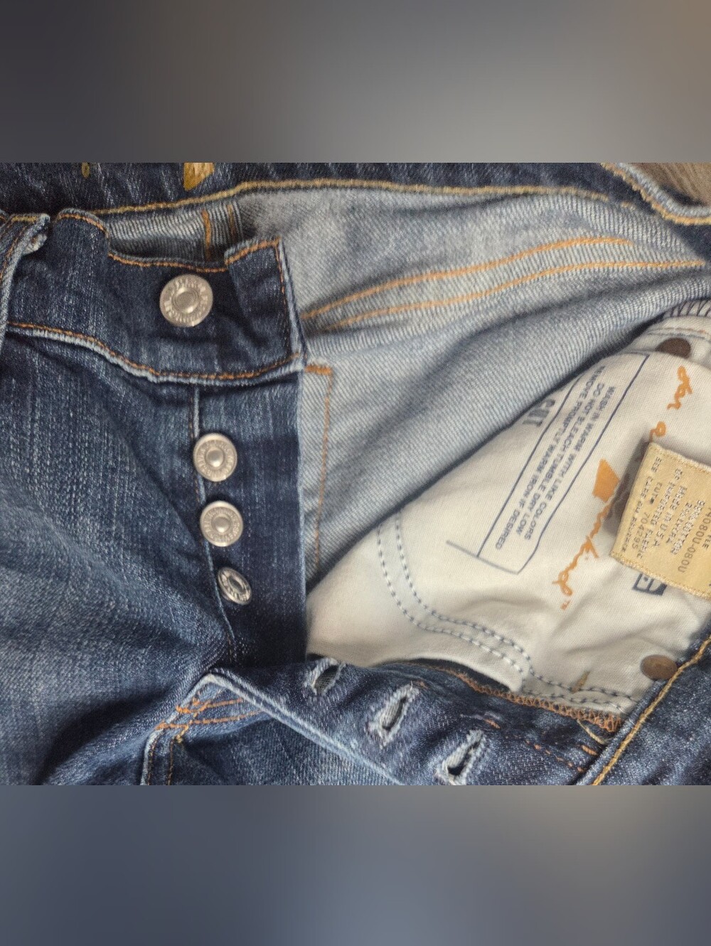 7 For All Mankind Boy Cut Jeans Dark Wash Stretch Straight Leg Premium Denim - Picture 7 of 15